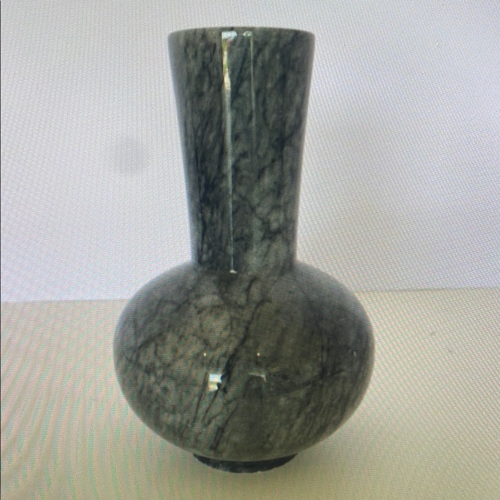 Elegant Gray Marble Vase